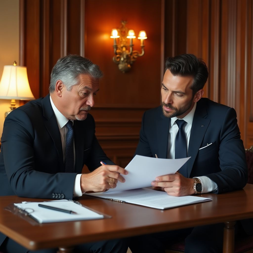 Discusión de honorarios y contrato