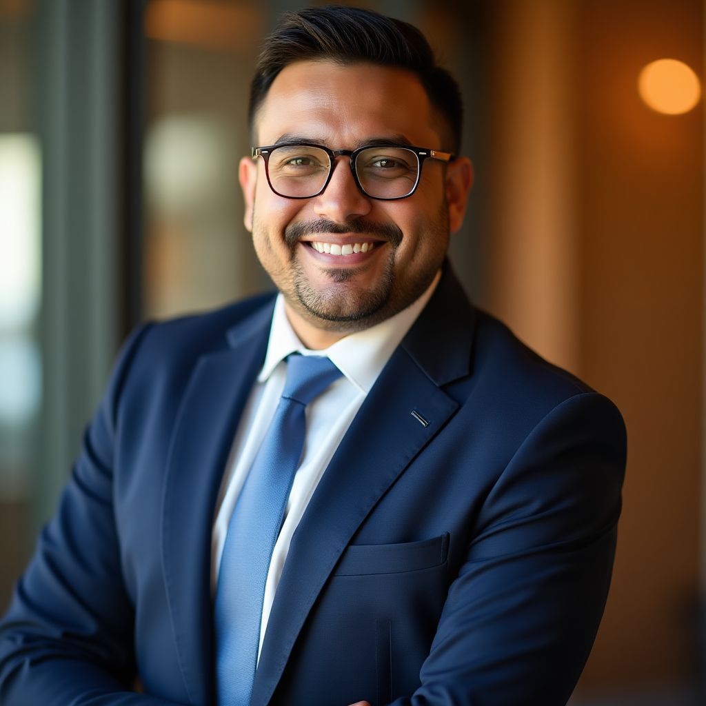 Empresario celebrando apertura de nuevo negocio